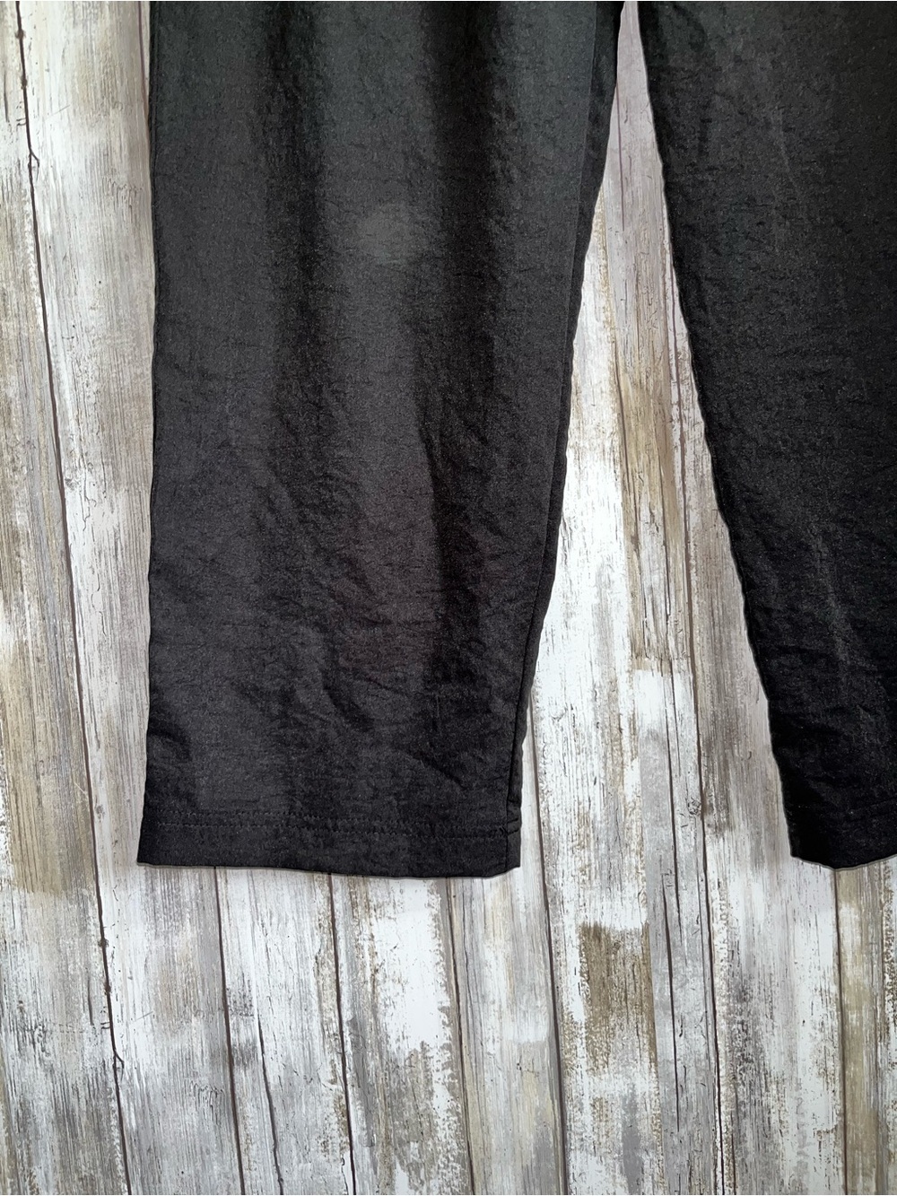 Umgee Black Drawstring Pants Small High Rise Lightweight Cropped Casual Pants - Picture 4 of 6